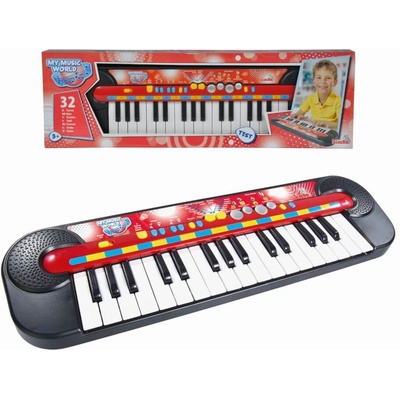 Simba Piano, 32 kláves, 45 x 13 cm, na baterie 45x13 černá