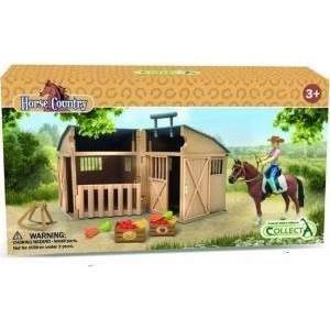 CollectA COLLECTA Figure RIDER, ACCESSORIES, HORSE AND STABLE IN PACKAGE