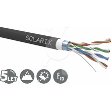 Solarix SXKD-5E-FTP-PVC+PE outdoor FTP, Cat5E, drôt, PVC+PE, dvojitý plášť, cievka, 305m