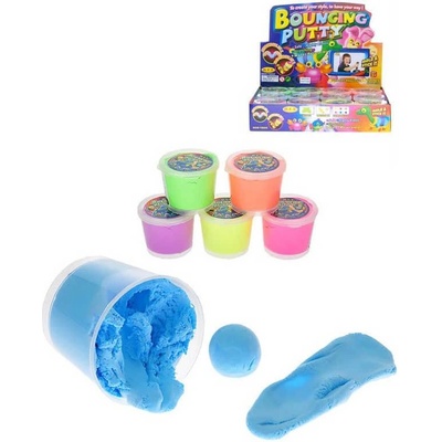 Hopík hmota skákací modelovací 35g v kelímku 6 barev