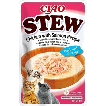 Ciao Churu Cat Stew kurací a lososová receptúra 10 x 40 g
