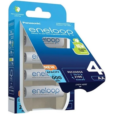 Panasonic eneloop батерия aa, презареждаща се, 4бр. /пакет bk-3mcde/4be (bk-3mcde/4be)