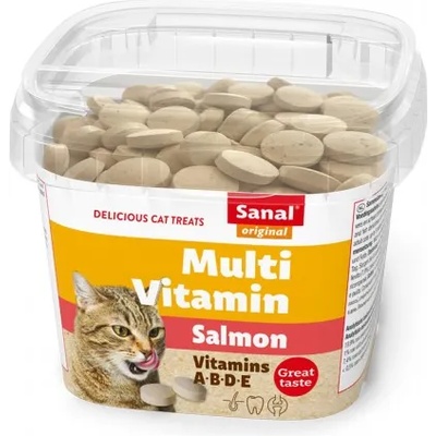 Sanal Bites SANAL Cat Multivitamin Salmon - с витамин В комплекс, с вкус на сьомга, богата на омега-3 мастни киселини, 100 гр, Холандия SC1581