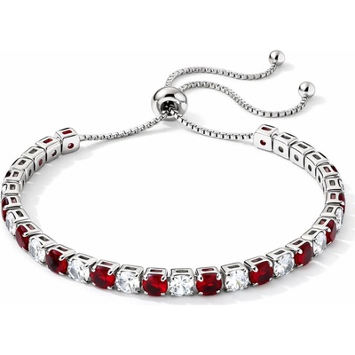Sisi Jewelry Náramek s červenými zirkony Cianoti NR2322-KSB00001 Červená 26 cm