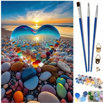 Pronett x j5578 Maľba podľa čísel srdce 40 x 50 cm