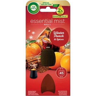 Air Wick Essential Mist Refill Winter Punch & Spices Zimní punč osvěžovač vzduchu náhradní náplň 20 ml