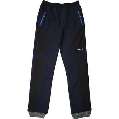 Wolf Chlapecké softshellové kalhoty s fleecem B2394 tmavě modrá