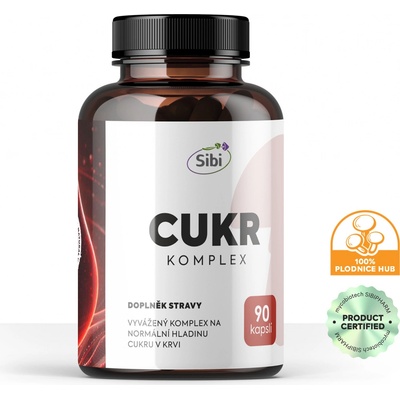Sibi Cukr komplex houbové extrakty 500 mg 90 kapslí