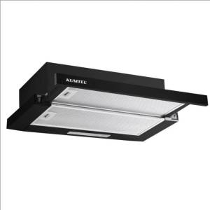 Kumtel Телескопичен абсорбатор Kumtel DS6-905B S, 90W, 250 м3/ч, 2 мотора, 2 степени, Двоен алуминиев филтър, LED, Черен (DS6-905B S)