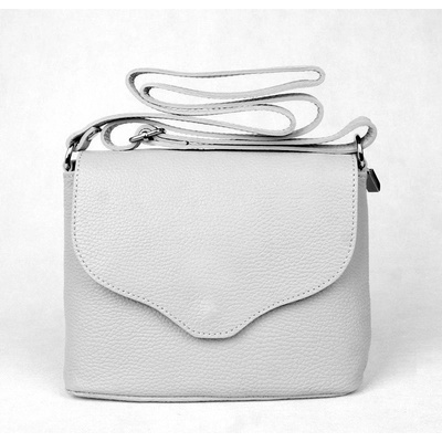 Vera Pelle malá kožená crossbody kabelka no. 61 šedá