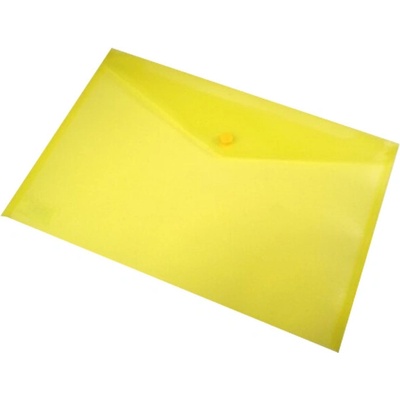 Kartus obal A4 PP zapínací s gombíkom žltý