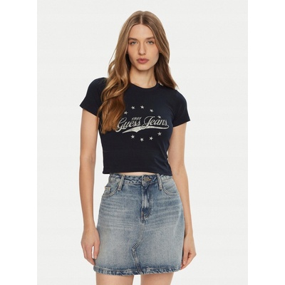 Guess Jeans Tričko dámske W5RI59 J1314 W5RI59.J1314 tmavomodrá