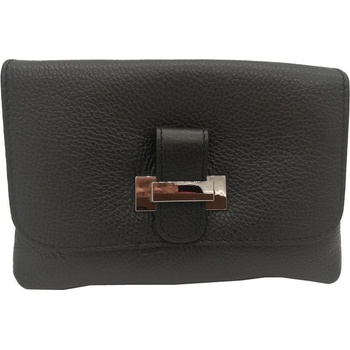 Donatella dámska kožená kabelka 16219 čierna