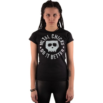 Image 1 of Metal chicks do it better тениска хардкор дамски - Череп - metal chicks do it better - mcdib012