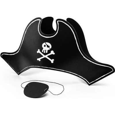 Pirátska čiapka s čelenkou Party Deco CPP17 čierna