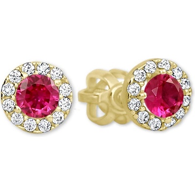 Soliter Blyštivé zlaté náušnice s kryštálmi 745 239 001 00806 0000700