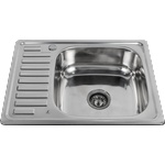 Inter Ceramic Кухненска мивка 6448R, Inter Ceramic, неръждаема стомана, 64x48см (6448R) Мивка за вграждане