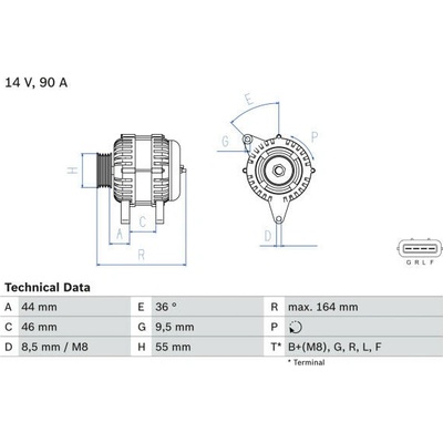 generátor BOSCH 0 986 082 750