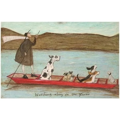 Umelecká tlač Sam Toft - Woofing Along on the River, 40 × 30 cm