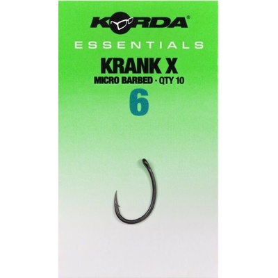 Korda Háčiky Essentials Krank X Barbed 10 ks - Veľ. 6