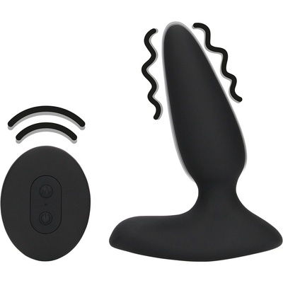 Loveline Гладка вибрираща анална топка с дистанционно управление - Черна женско биле
