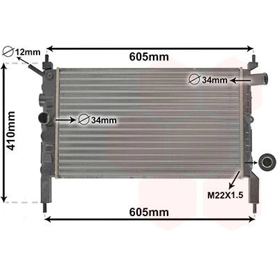 Chladič, chlazení motoru VAN WEZEL 37002023