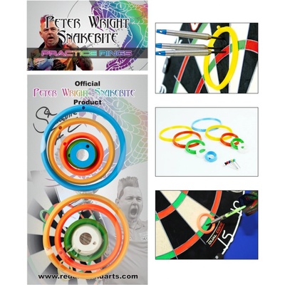Red Dragon Peter Wright Snakebite Practice Rings tréninkové kroužky na sisalový terč