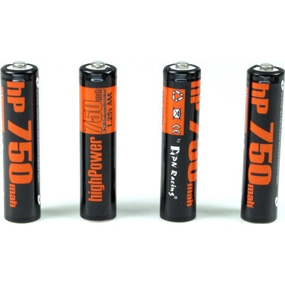 PN Racing High Power 750mAh NiMh Rechargeable AAA Battery 4 pcs