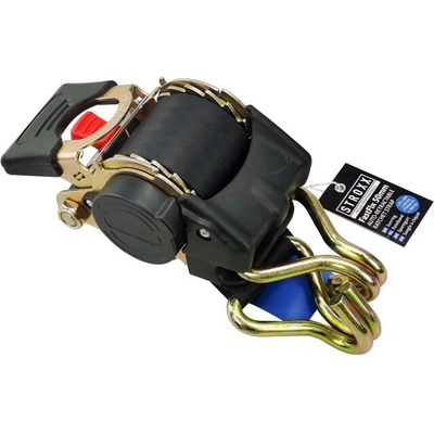 STROXX Upínací popruh s račňou 50 mm, automatické navíjanie, dĺžka 4 m