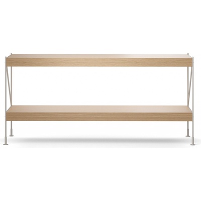 AUDO Policový systém Zet 70, Ivory Steel / Natural Oak