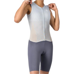 Castelli Дамски скин за колоездене Castelli Women's Free Sanremo Tri Suit Sleeveless Cycling skinsuit - Winter Sky / Silver Moon-Smoky G (102-4515-0414)