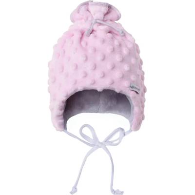 Esito Dětská zimní čepice Minky Teddy růžová
