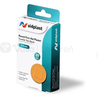 Aidplast Náplasť na rany okrúhla 20 náplastí
