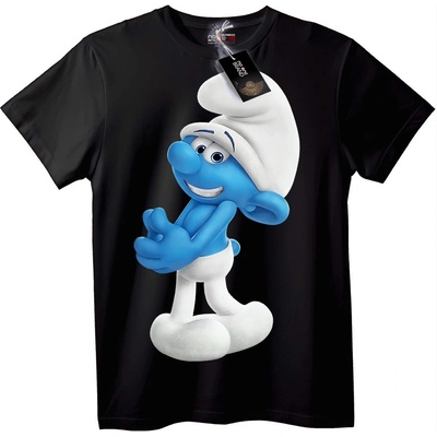 NOONEBRAND Тениска Син Смърф - 2XL, Black