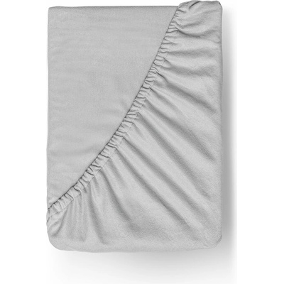 Kvalitex flanel napínacie prestieradlo svetlo sivé 200x200