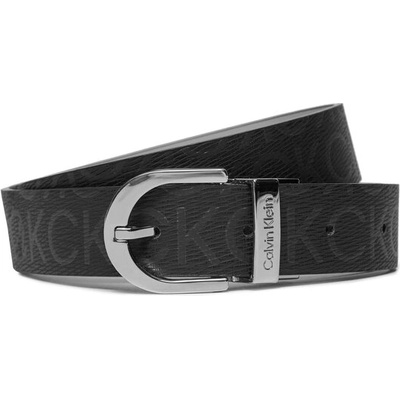 Calvin Klein Дамски колан Calvin Klein Ck Reversible Belt 3.0 Epi Mono K60K609981 Black Epi Mono/Dk Ecru 0GJ (Ck Reversible Belt 3.0 Epi Mono K60K609981)