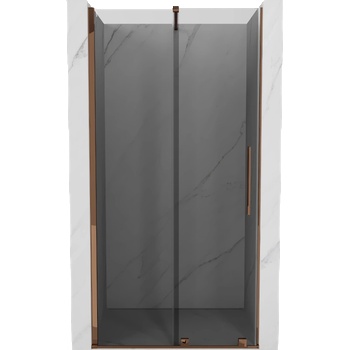Mexen Velar плъзгащи душ врати 90 см, графит, розово злато - 871-090-000-41-60 (871-090-000-41-60)