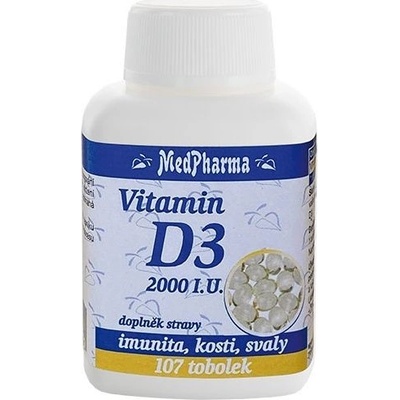 MedPharma Vitamin D3 2000 I.U. 107 kapslí