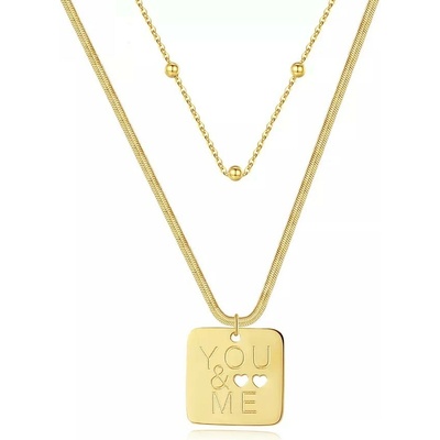 Linda's Jewelry Náhrdelník you & me chirurgická oceľ INH193
