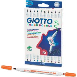 GIOTTO Флумастри 10 цвята Turbo Dobble