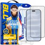 Blueo Стъклен протектор за iPhone 18 Pro - Anti-Reflective Matte Glass with Applicator Pro - Blueo - Черен