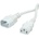Roline Power cable C14 to C13 extension, White (19.99.1516)
