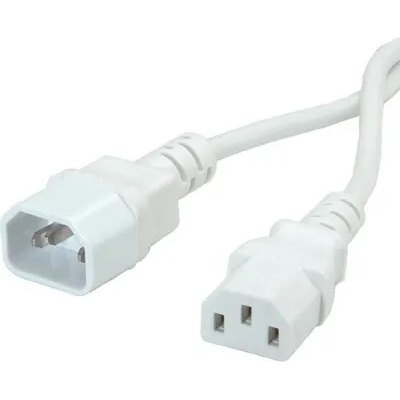 Roline Power cable C14 to C13 extension, White (19.99.1516)