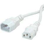 Roline Power cable C14 to C13 extension, White (19.99.1516)