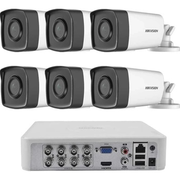 HIKVISION Професионален Комплект zk6580w с 6 Камери 2mp dvr и 100м Кабел (zk6580w)