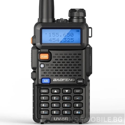 Baofeng Двубандова радиостанция Baofeng UV-5R, 144-148/420-450Mhz, 10 км обхват, Walkie Talkie, FM радио, Фенерче, 1800mAh Li-ion Battery (UV-5R one)