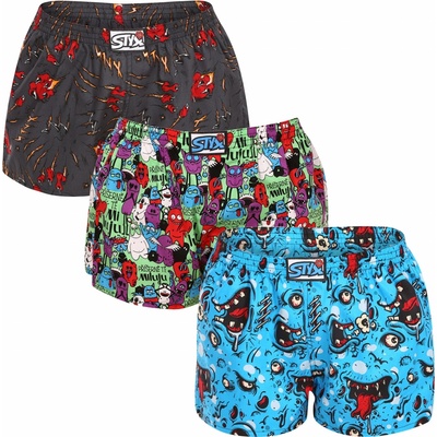 Styx 3PACK dámske trenky art klasická guma viacfarebné (3K14125)