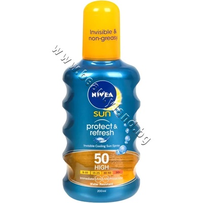 Nivea Спрей Nivea Sun Protect & Refresh Invisible SPF 50, p/n NI-85860 - Слънцезащитен спрей за невидима защита (NI-85860)