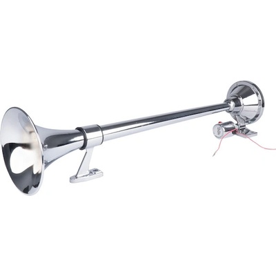 Klakson fanfáry zvukový signál chrom 640 mm 12V 24V AMIO-04076