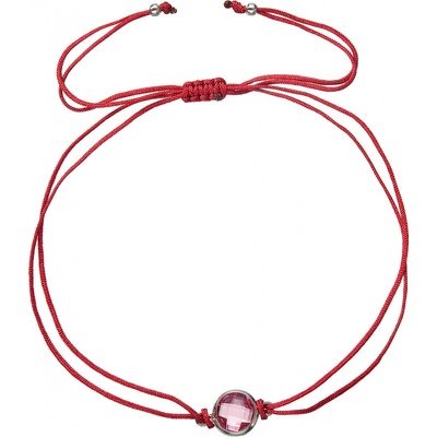 Pavona Textilní náramek červený s krystalem 13041.3 red